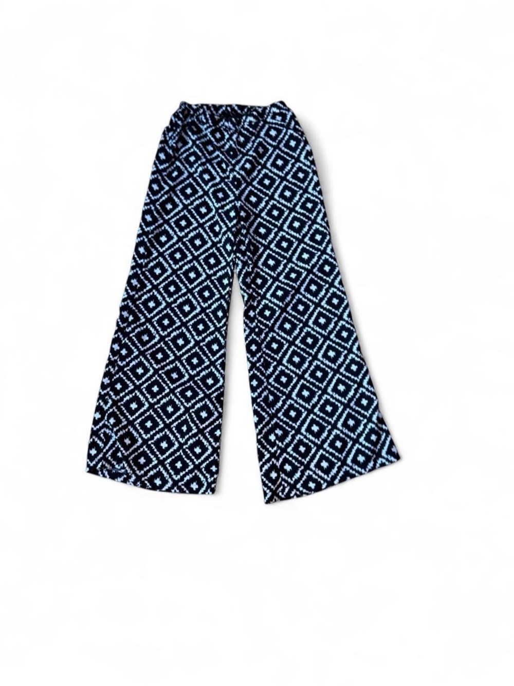Papaya Black & White Diamond Pattern Wide Leg Pants Sz S